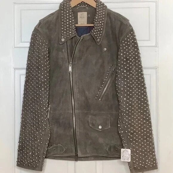 Free People Valentina Studded Moto Jacket L - Picture 2 of 4